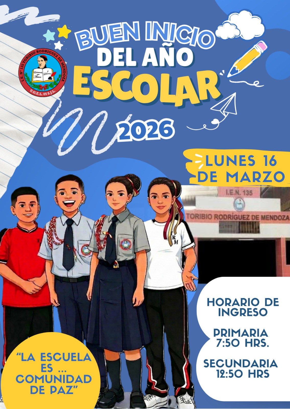 Horario escolar 2026